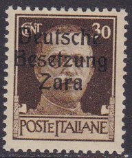 Deutsche Besetzung Zara Mi.-Nr. 6 I ** gepr. BPP
