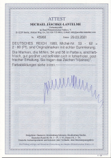Deutsches Reich Mi.-Nr. 53/62 ** Fotoattest