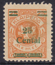 Memel Mi.-Nr. 216 II ** gepr. BPP