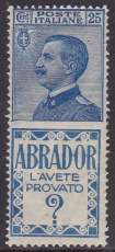 Italien Reklamemarke Mi.-Nr. 90/R 5 **