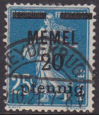 Memel Mi.-Nr. 20 b oo