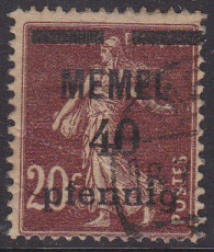 Memel Mi.-Nr. 22 a oo