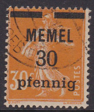 Memel Mi.-Nr. 21 y oo