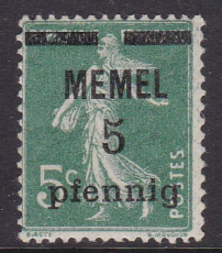 Memel Mi.-Nr. 18 b *