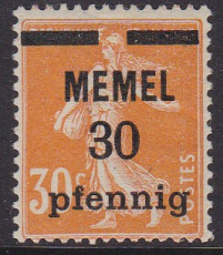 Memel Mi.-Nr. 21 y *