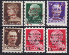 Dt.Bes. Kotor Mi.-Nr. 1/6 ** Fotoattest