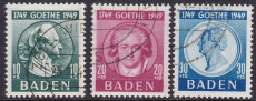 Baden Mi.-Nr. 47/49 oo gepr. BPP