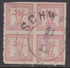 Mecklenburg - Schwerin Mi.-Nr. 5 b oo gepr. BPP