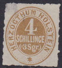 Schleswig Holstein Mi.-Nr. 25 (*) dünn