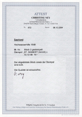 Saar Mi.-Nr. Block 2 oo Fotoattest