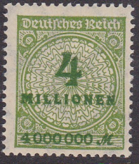 Deutsches Reich Mi.-Nr. 316 PF II ** gepr. INFLA