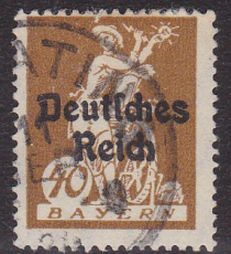 Deutsches Reich Mi.-Nr. 124 AF VII oo gepr. INFLA