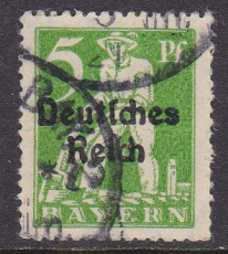 Deutsches Reich Mi.-Nr. 119 AF VI oo gepr. INFLA