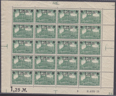 Deutsches Reich Mi.-Nr. 116 I + II Kleinbogen ** gepr. BPP