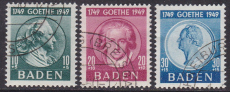 Baden Mi.-Nr. 47/49 oo gepr. BPP
