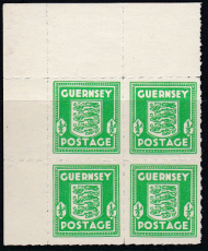Dt.Bes. Guernsey Mi.-Nr. 1 d ** Viererblock