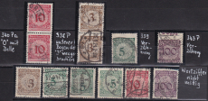 Deutsches Reich Mi.-Nr. 338/43 oo Druckabweichungen