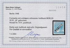 Berlin Mi.-Nr. 8 AF IV ** gepr. BPP