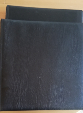 2 schwarze Lindner Ringbinder mit 58 Steckseiten verschiedener Größe