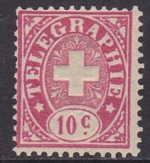 Schweiz Telegrafen Mi.-Nr. 14 **