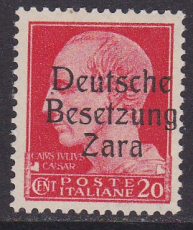 Deutsche Besetzung Zara Mi.-Nr. 4 II ** gepr. BPP