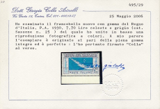 Italien Mi.-Nr. 361 ** Fotoattest