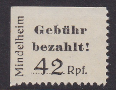 Mindelheim Mi.-Nr. 2 A **