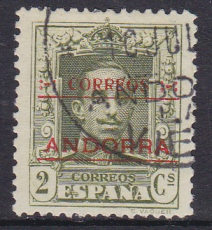 sp. Andorra Mi.-Nr. 1 B oo