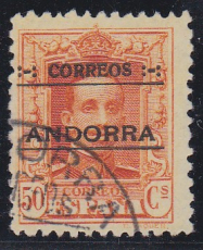 sp. Andorra Mi.-Nr. 9 A oo