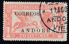 sp. Andorra Mi.-Nr. 14 oo
