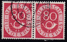 Bund Mi.-Nr. 137 oo Paar