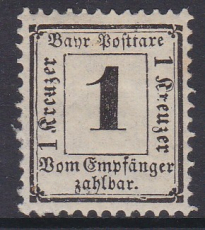 Bayern Porto Mi.-Nr. 2 X *