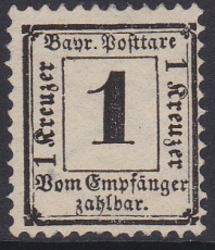 Bayern Porto Mi.-Nr. 2 Y (*)