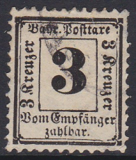 Bayern Porto Mi.-Nr. 3 X oo