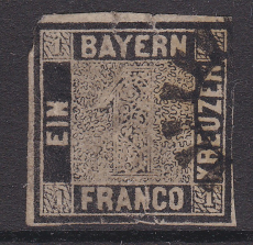 Bayern Mi.-Nr. 1 I a oo Mängel