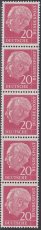 Bund Mi.-Nr. 185 x W v R ** 5-Streifen