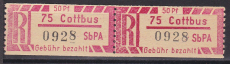 DDR Einschreibemarke Mi.-Nr. 1 AX 75 **