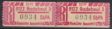 DDR Einschreibemarke Mi.-Nr. 1 AX 8122 **