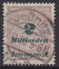 Deutsches Reich Mi.-Nr. 326 A W oo gepr. INFLA