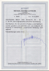 Deutsches Reich Mi.-Nr. 53/62 ** Fotoattest