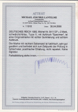 Deutsches Reich Mi.-Nr. 64 II SP ** Fotoattest