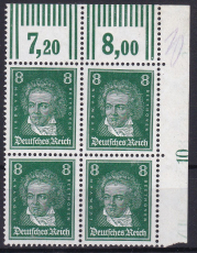 Deutsches Reich Mi.-Nr. 389 ** Viererblock