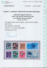 Dt.Bes. Laibach Mi.-Nr. 21/28 ** Fotoattest