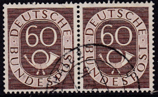 Bund Mi.-Nr. 135 oo Paar Zahnfehler