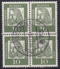 Bund Mi.-Nr. 350 y oo Viererblock