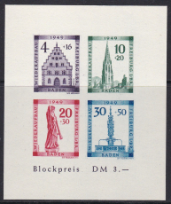 Baden Mi.-Nr. Block 1 B IV **