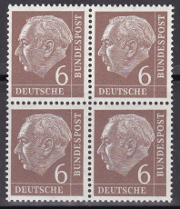 Bund Mi.-Nr. 180 ** Viererblock