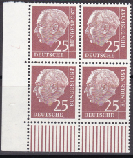 Bund Mi.-Nr. 186 ** Viererblock