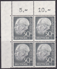 Bund Mi.-Nr. 189 ** gepr. BPP Viererblock