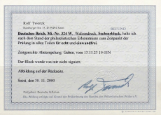 Deutsches Reich Mi.-Nr. 324 AW oo Sechserblock Fotobefund